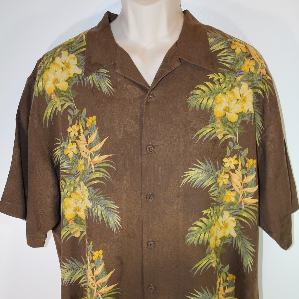 Tommy Bahama Silk Hawaiian Short Sleeve Men's XL